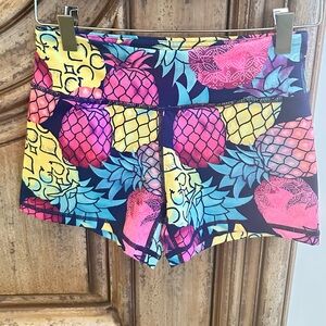 Colorful Pineapple Print Women's Shorts